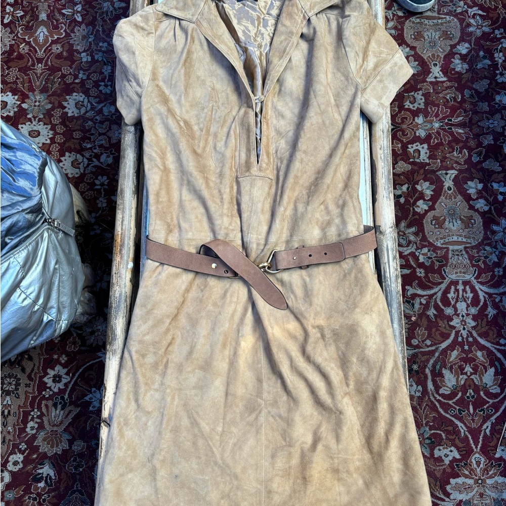 Authentic Vintage Gucci camel suede Dress